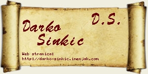 Darko Sinkić vizit kartica